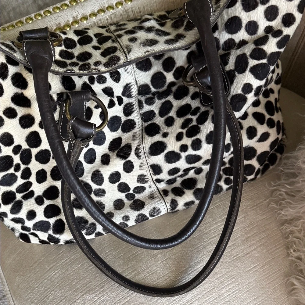 Boden Black and Cream Animal Print Tote - Picture 12 of 14